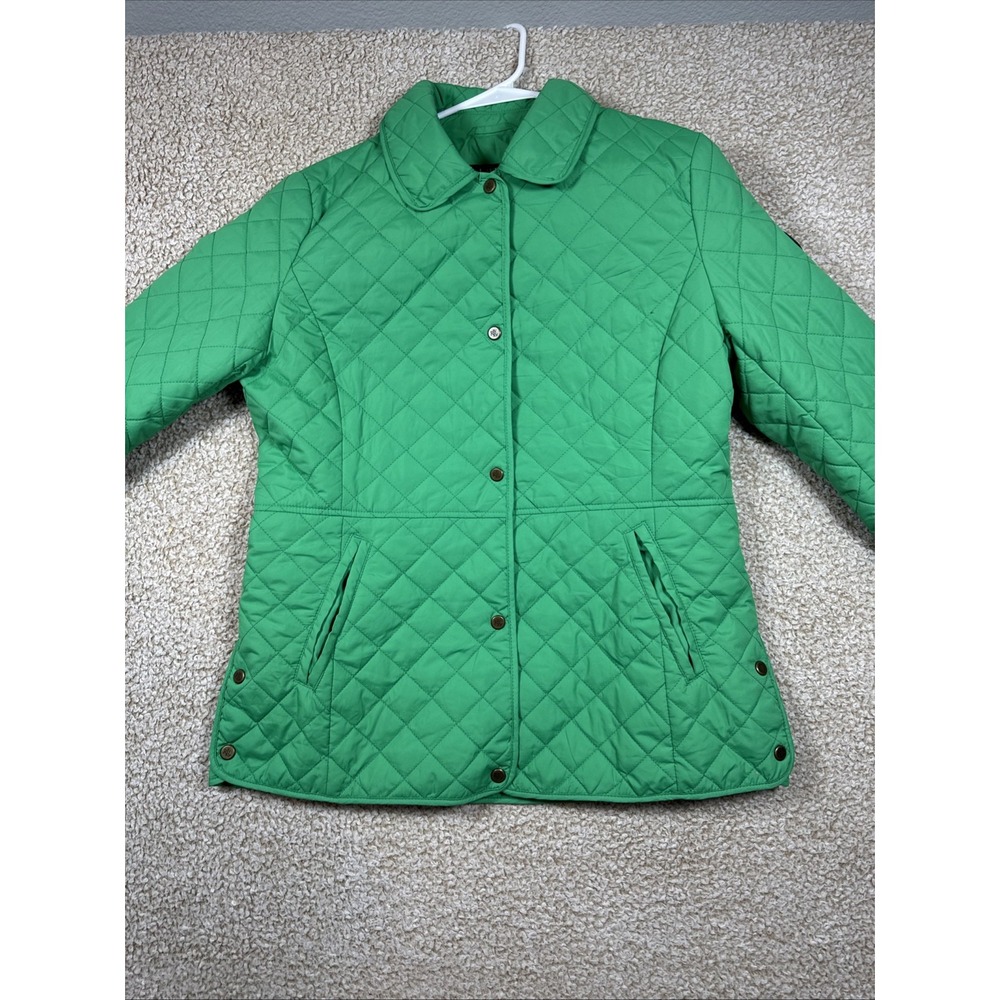 Lauren Ralph Lauren Down Puffer Jacket Womens M Green Lightweight